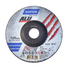Круг зачисний Norton ALU по алюмінію 125x7x22.23